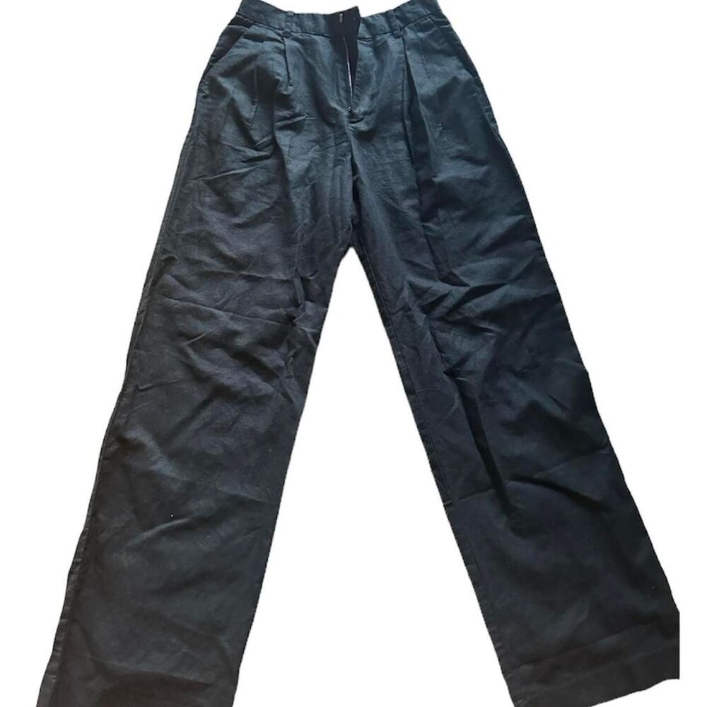 Gap Women's Black linen blend Trousers